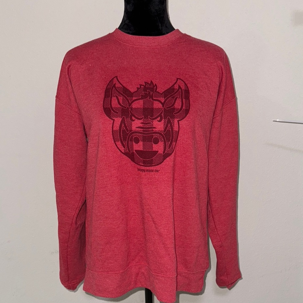 Happy State Razorback Head Sweatshirt